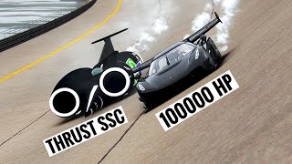 100000 HP Koenigsegg Jesko Black Devil vs Thrust SSC at Special Stage Route X [upl. by Intyrb]