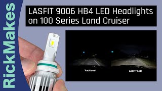 LASFIT 9006 HB4 LED Headlights on 100 Series Land Cruiser [upl. by Kristien573]