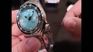 SEESTERN SUB600T LIGHT BLUE DIAL 200 METER DIVER DOXAH HOMAGE SAPPHIRE AUTOMATIC WATCH UNBOXING [upl. by Reginauld]