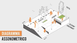 Diagramma Assonometrico di Architettura  Tutorial Sketchup e Illustrator  ITA [upl. by Alyahsat243]