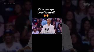 Obama RAPS Lose Yourself live on stage 🔥 [upl. by Asiaj]