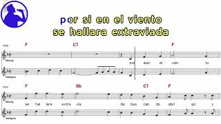 Trio Los Panchos  La golondrina karaoke version sheet music for playerschorus addedYe karaoke [upl. by Crofoot]