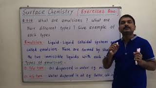 Emulsiontypes of emulsion Emulsifier class 12th surface chemistry [upl. by Oinota]