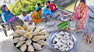 শীতকালে মায়ের হাতে ভাপা পুলি পিঠার স্বাদ কী বলব অসাধারণ  pitha recipe [upl. by Accemahs]