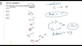 The denticity of an organic ligand biuret is [upl. by Lapides]