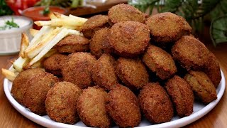 أروع وانجح واسهل وصفة فلافل خفيفة ومقرمشة 🧆 عملت معها صوص الطحينية Crunchy and light Falafel [upl. by Castora]