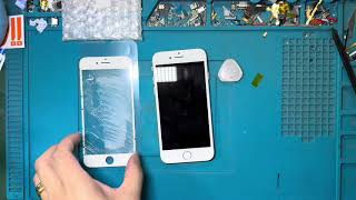 Sostituire riparazione solo vetro per iphone 7 touch glass replacement iphone 7换屏幕盖板 [upl. by Ballou]