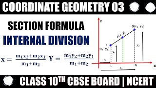 SECTION FORMULA INTERNAL DIVISION  Coordinate Geometry Class 10 Maths  CBSE Board [upl. by Rorry]