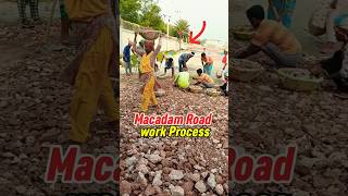 Macadam Road Construction Work Procedure  Road Rolling work road macadam rollar workers shorts [upl. by Ysabel]