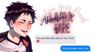 Akaashi x YN  La Da Dee  Haikyuu Lyrics Prank [upl. by Edan]