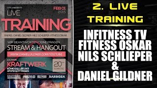 2 LIVETRAINING Deutschlands mit InFitness TV FitnessOskar Nils Schlieper und Daniel Gildner [upl. by Riaj]