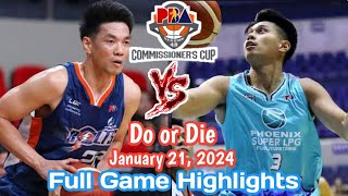 Do or Die  Meralco Bolts vs Phoenix Super Lpg Full Game Highlights January 21 2024 PbaHighlights [upl. by Kliber]