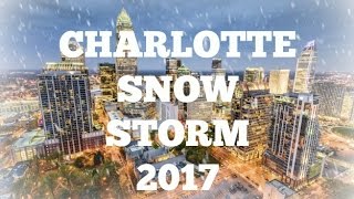 Charlotte Snow Storm 2017  Time lapsed [upl. by Akcirderf]