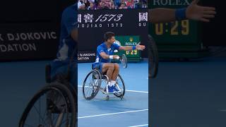 Novak Djokovic plays WHEELCHAIR tennis 🔥 [upl. by Bohi]