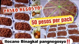 Ilocano suman  Binagkal  Biko  pang negosyo recipe with costing [upl. by Oniotna]