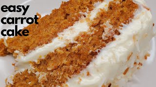 Easy Carrot Cake RecipeHOW TO MAKE MOIST CARROT CAKE  JERENES EATS [upl. by Morlee]