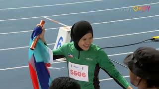 4X100m WANITA AKHIR SUKAN MALAYSIA SUKMA MSN 2022 KUALA LUMPUR  Sabah Emas [upl. by Piegari]