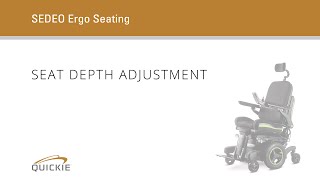 Quickie SEDEO™ Ergo Seating  Seat Depth Adjustment [upl. by Rhianna461]