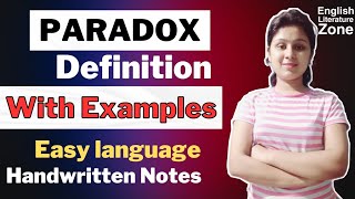 Paradox Figure of Speech  Paradox in English literature  Paradox In Hindi  Paradox Definition [upl. by Atinek]