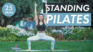 Standing Pilates Flow 25 🌞🧍 Keine Matte Kein Problem [upl. by Einahpets946]