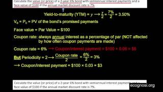 Valuing a Semiannual Coupon Bond [upl. by Dalston]