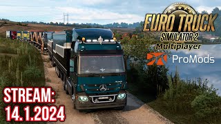 EURO TRUCK SIMULATOR 2 PROMODS TRUCKERSMP KONVOJ  1412024 [upl. by Anits]