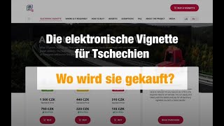 Wie kaufe ich die neue elektronische AutobahnVignette für Tschechien [upl. by Creighton]