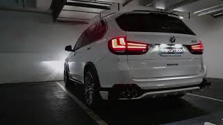 BMW X5 xDrive 35i F15 w ARMYTRIX Valvetronic Exhaust  Revving In Car Park [upl. by Efeek639]