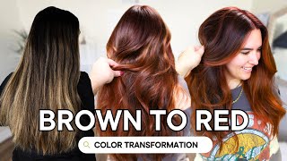 Red Copper Hair Color Transformation  How to do a Color Melt with Permanent Color easy technique [upl. by Dusa999]