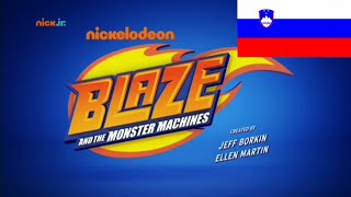 Blaze Y Los Monster Machines intro Theme Song Opening in Slovenian  Esloveno  Slovenščina [upl. by Nicram]