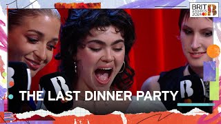 The Last Dinner Party React to their Rising Star BRIT Award  The BRIT Awards 2024 [upl. by Aitetel]