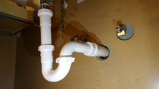 How to Plumb a Drain  Sink Drain Pipes [upl. by Enylodnewg]