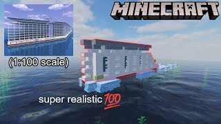 Freedom Ship Replica 1100 scale in Minecraft [upl. by Pomcroy]