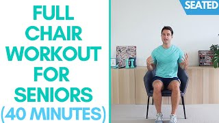 Full Chair Workout  No Equipment Seated  More Life Health [upl. by Thorpe]