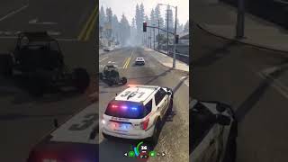 State police Commissioner rolls vehicle in pursuit fivem gtav [upl. by Anitsirhk]