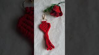 Macrame heart keychain [upl. by Charbonnier384]