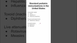 Standard pediatric immunizations in the United States [upl. by Janey]