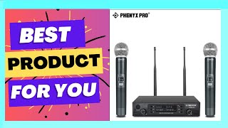 Phenyx Pro UHF Dual Wireless Microphone System Profeesional Adjustable Sturdy Metal [upl. by Anabella]