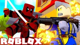 ROBLOX DEADPOOL SIMULATOR FIGHT CABLE AND VILLIANS AS DEADPOOL [upl. by Nickles]