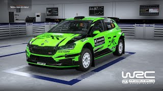 skoda fabia rally 2 evo greece 🇬🇷 amfissa wr  setup for wet stage logitech g920 settings [upl. by Kellen]