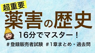 【1章薬害の歴史】薬剤師が解説する登録販売者試験 [upl. by Naasah]