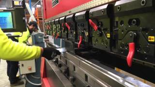 Lazer Safe  Defender Plus Press Brake Guarding System Retrofit on Amada FBD III AMNC [upl. by Tristam338]