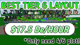 NEW BEST TIER 6 LAYOUT FACTORY SIMULATOR  Roblox Factory Simulator [upl. by Tibbitts]