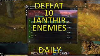 GW2  FastEasy Defeat 10 Janthir Enemies Daily Wizards Vault [upl. by Aridni]