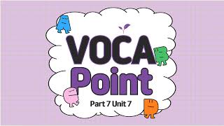 Voca Point 7 Unit Wordlist [upl. by Onivag]