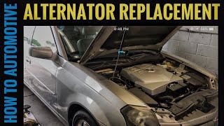 Replace the Alternator on a 20032007 Cadillac CTS with 28L Engine [upl. by Aneerb]