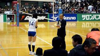 東レアローズ迫田さおり選手インタビュー amp ボール投げ込み [upl. by Willms429]