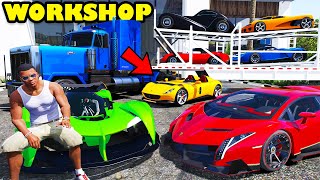 Franklin Bought Ultra Fast Supercars For His Workshop In GTA 5  SHINCHAN and CHOP [upl. by Pihc941]