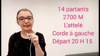 PRONOSTIC PMU QUINTÉ  VENDREDI 9 FÉVRIER À VINCENNES RÉUNION 1 COURSE 8 pronosticdujourcaro [upl. by Cloots]