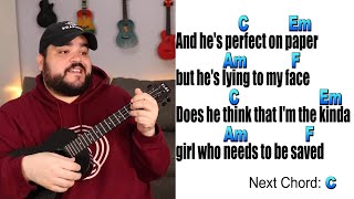 ALL I WANT  OLIVIA RODRIGO  Ukulele Cover amp Play Along Lyrics amp Chords on Screen [upl. by Iel]